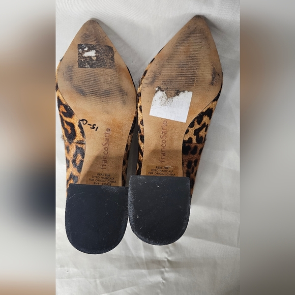 Franco Sarto Cow Hair Pump - Leopard Print size 7.5 - Picture 7 of 8